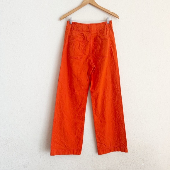 Maeve The Colette Orange Cropped Wide Leg Pants Size 8 - Picture 6 of 8